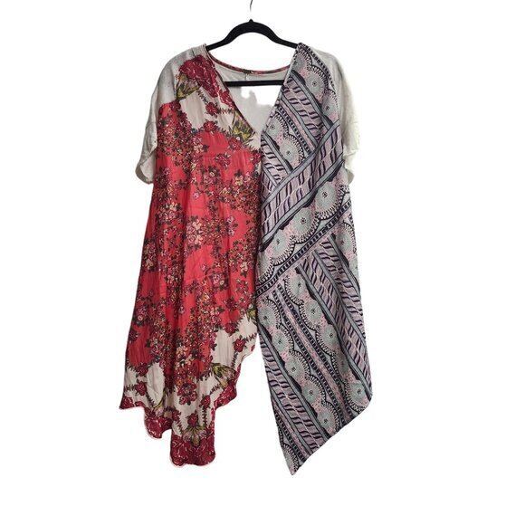 Free People Pick Your Scarf Maxi-Tee Womens Size Medium Pink Multi New - Picture 3 of 10
